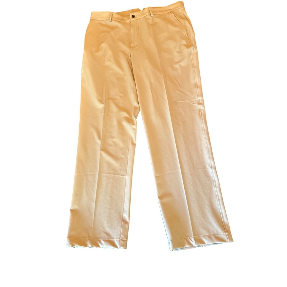 Dunning‎ Mens Golf Pants Beige 36/30 Polyester & Spandex